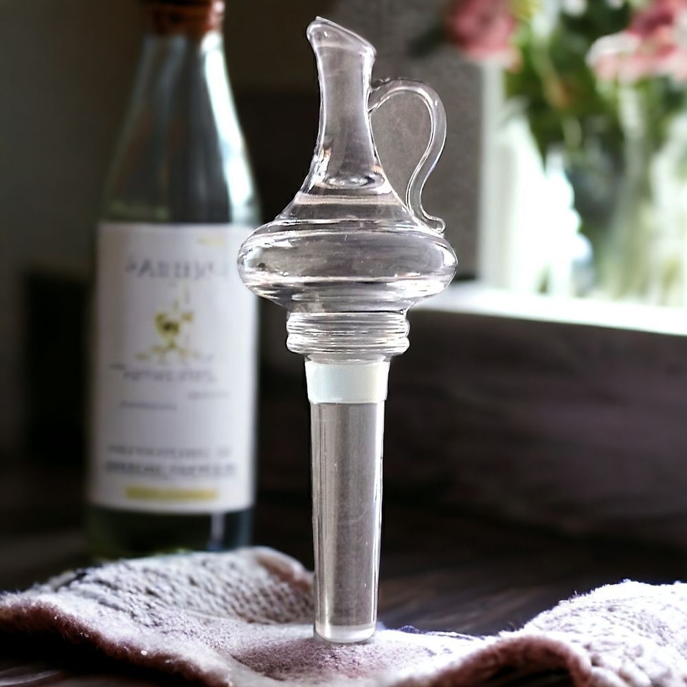 MIKASA Porto Crystal Bottle Stopper Cork Plug Wine Jug Shaped Classic Elegant